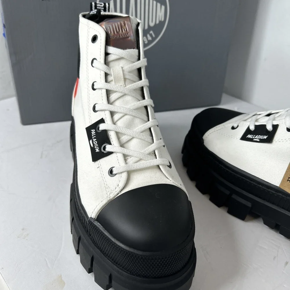 NEW Palladium Revolt Hi TX Star White‎ Platform Boots 97242 116 ~ Sz Women 9